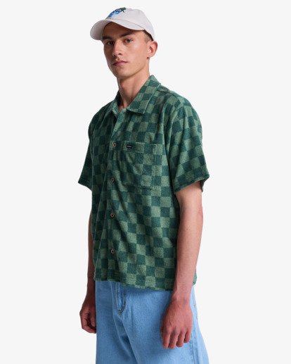Antonia Figueiredo Checker Sponge - Short Sleeve Shirt for Men  EVYKT03000