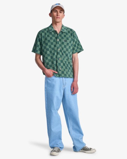 Antonia Figueiredo Checker Sponge - Short Sleeve Shirt for Men  EVYKT03000