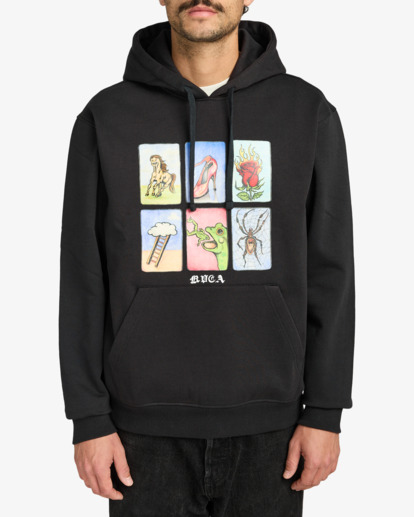rvca, Ksl - Hoodie for Men, BLACK (blk) Ksl - Hoodie for Men  EVYSF00134