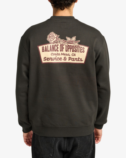 rvca, Rose Sign - Felpa da Uomo, PIRATE BLACK (ptk) Rose Sign - Sweatshirt for Men  EVYSF00143