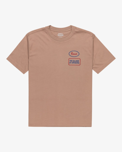 RVCA Maglietta Uomo Maniche Corte – Girocollo In Cotone Con Inserti Traforati E Tasca, Logo Stampato