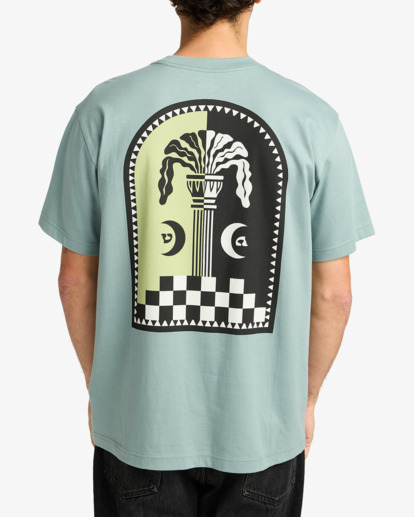 rvca, Column - Short Sleeve T-Shirt for Men, LEAD (slk0) Column - Short Sleeve T-Shirt for Men  EVYZT00267