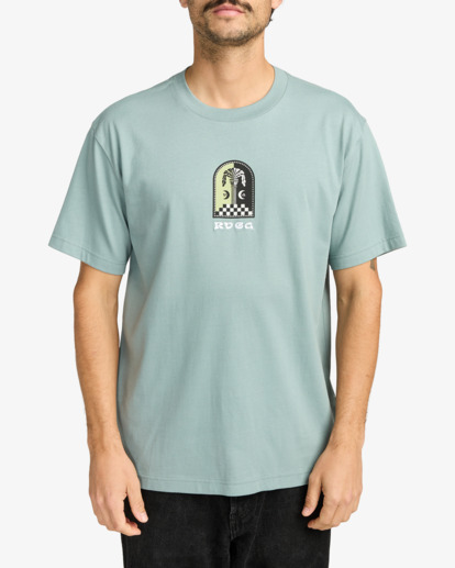 rvca, Column - Short Sleeve T-Shirt for Men, LEAD (slk0) Column - Short Sleeve T-Shirt for Men  EVYZT00267