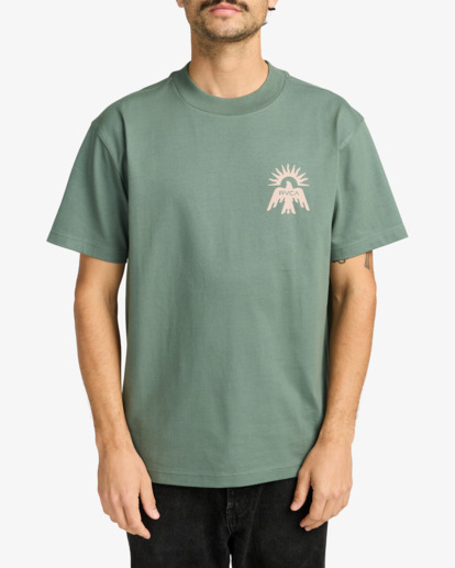 rvca, Las Cruces - Short Sleeve T-Shirt for Men, BALSAM GREEN (gnb0) Las Cruces - Short Sleeve T-Shirt for Men  EVYZT00279