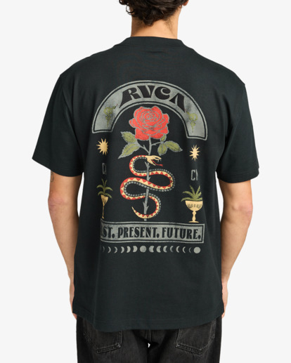 rvca, Roses Poster - Short Sleeve T-Shirt for Men, BLACK (blk) Roses Poster - Short Sleeve T-Shirt for Men  EVYZT00281