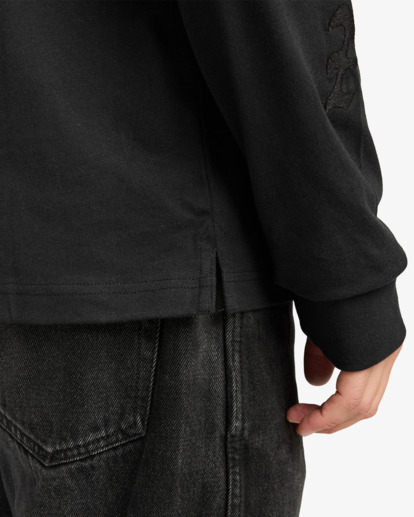 rvca, Va Worldwide - Longsleeve für Männer, BLACK (blk) Va Worldwide - Long Sleeve T-Shirt for Men  EVYZT00285