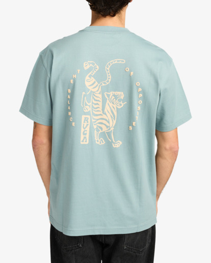 rvca, Balance Tiger - Short Sleeve T-Shirt for Men, LEAD (slk0) Balance Tiger - Short Sleeve T-Shirt for Men  EVYZT00286
