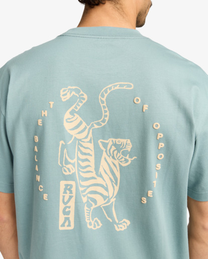 rvca, Balance Tiger - Short Sleeve T-Shirt for Men, LEAD (slk0) Balance Tiger - Short Sleeve T-Shirt for Men  EVYZT00286