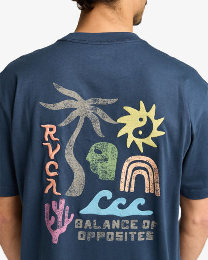 rvca, Deep Think - T-Shirt für Männer, MOODY BLUE (mdy) Deep Think - Short Sleeve T-Shirt for Men  EVYZT00288