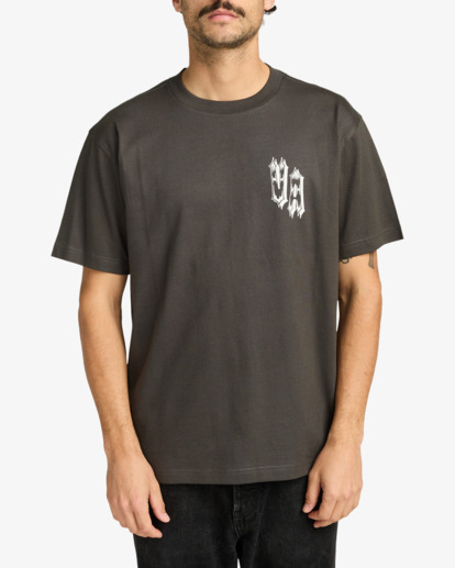 rvca, Double Trouble - Short Sleeve T-Shirt for Men, PIRATE BLACK (ptk) Double Trouble - Short Sleeve T-Shirt for Men  EVYZT00289