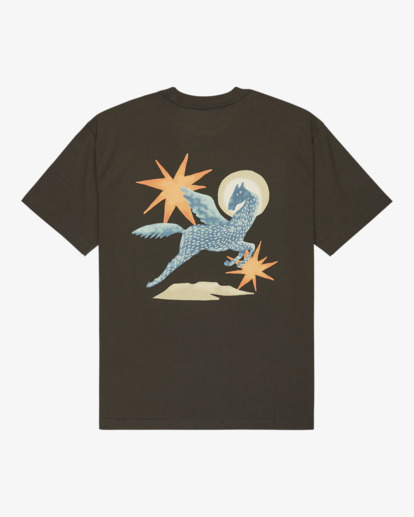 rvca, Pegasus - Short Sleeve T-Shirt for Men, PIRATE BLACK (ptk) Pegasus - Short Sleeve T-Shirt for Men  EVYZT00294