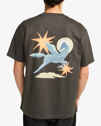 rvca, Pegasus - Short Sleeve T-Shirt for Men, PIRATE BLACK (ptk) Pegasus - Short Sleeve T-Shirt for Men  EVYZT00294