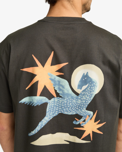 rvca, Pegasus - Short Sleeve T-Shirt for Men, PIRATE BLACK (ptk) Pegasus - Short Sleeve T-Shirt for Men  EVYZT00294