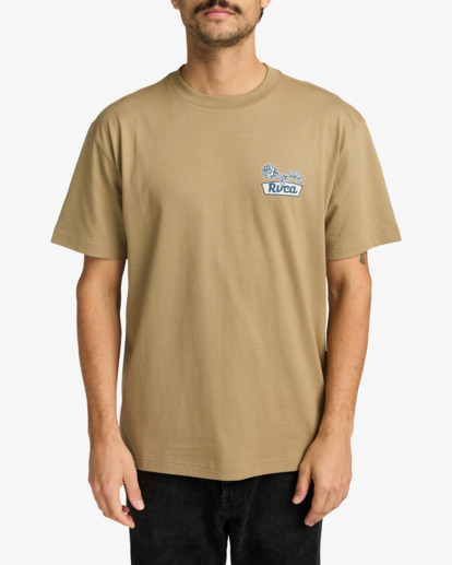 rvca, Rose Sign - Short Sleeve T-Shirt for Men, COYOTE (cyt) Rose Sign - Short Sleeve T-Shirt for Men  EVYZT00295