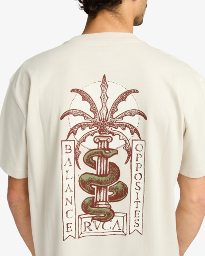 rvca, Serpent - T-Shirt für Männer, CERAMIC (cer) Serpent - Short Sleeve T-Shirt for Men  EVYZT00299