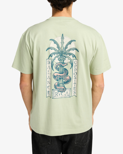 rvca, Serpent - Short Sleeve T-Shirt for Men, LIGHT OLIVE (lto) Serpent - Short Sleeve T-Shirt for Men  EVYZT00299