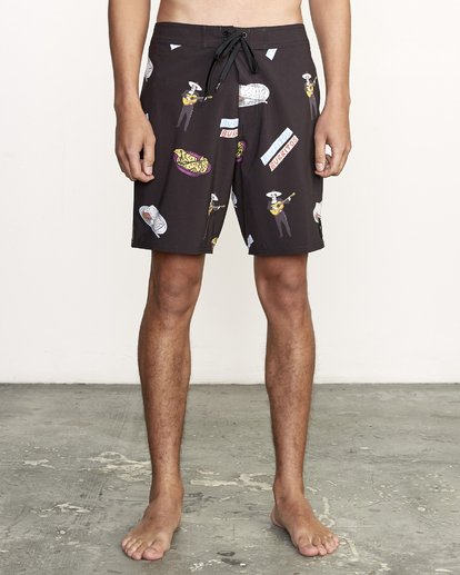 Hot Fudge Trunk 18" - Printed Board Shorts for Men  S1BSRMRVP0