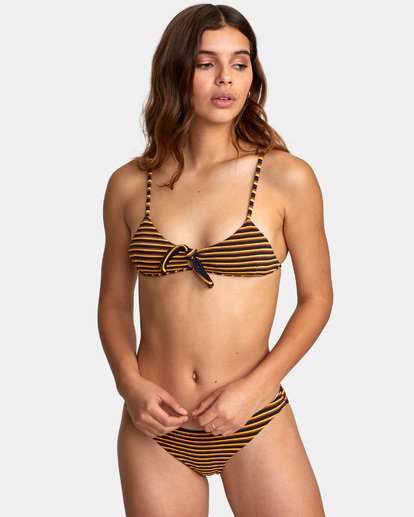 Bondi Stripe Knot Tri - Textured Stripe Bikini Top for Women  S3STRJRVP0