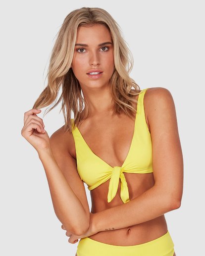 Solid Tie Front Bikini Top for Women RVCA