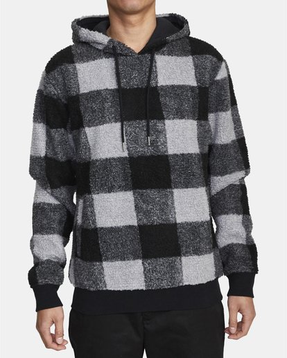 Ells Plaid Sherpa Hoodie for Men RVCA