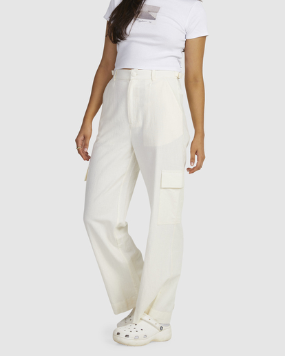 Beats Linen - Wide Leg Cargo Trousers for Women  UVJNP00145