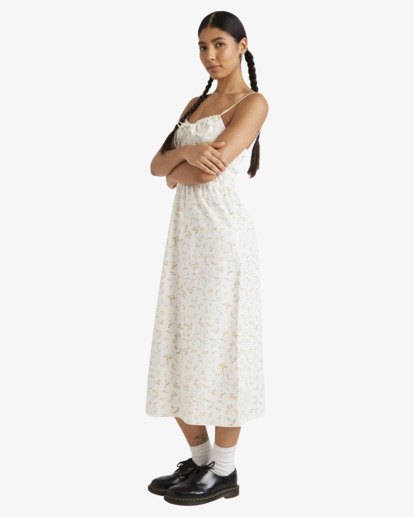 Blurred Ditsy Gathered  - Midi Dress for Women  UVJWD00214