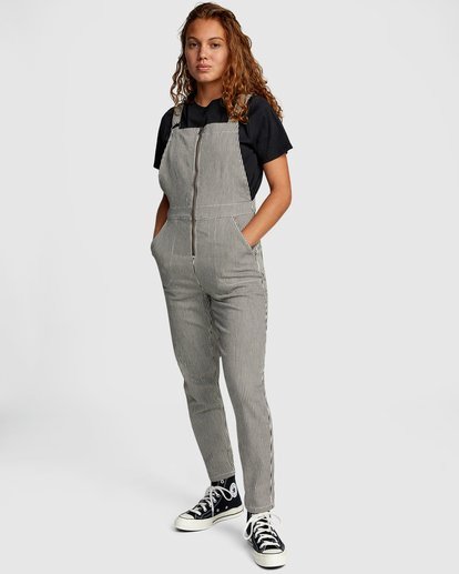 Recession Collection Moonshine - Zip Front Dungarees for Women  W3ONRJRVP1