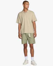 5 Leaf Lines - Short Sleeve Polo Shirt for Men Blue 23A012501 RVCA