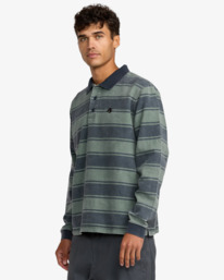 4 KSL - Polo de manga comprida para homem Verde 23A033504 RVCA