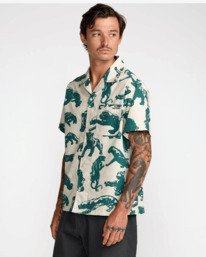 3 Tjp All Over - Camisa de manga corta para hombre Azul 23A041611 RVCA