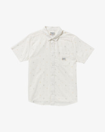 0 Exotica Seersucker - Short Sleeve Shirt for Men White 23A042504 RVCA