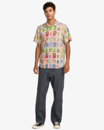 6 Ksl Tarjeta - Camicia a maniche corte da Uomo Gray 23A043519 RVCA