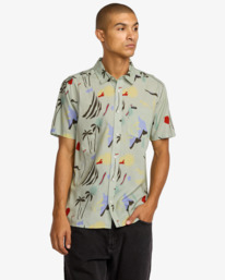 2 Craft - Short Sleeve Shirt for Men Green 23A043522 RVCA