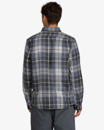 3 Dayshift Flannel - Camisa de manga comprida para homem Preto 23A053501 RVCA