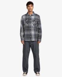 5 Dayshift Flannel - Camisa de manga comprida para homem Preto 23A053501 RVCA