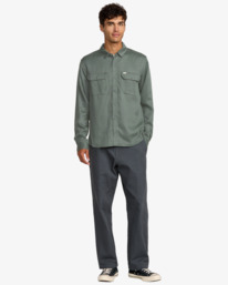 5 Vacancy Utility - Long Sleeve Shirt for Men Green 23A053504 RVCA