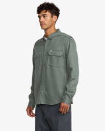 4 Vacancy Utility - Long Sleeve Shirt for Men Green 23A053504 RVCA