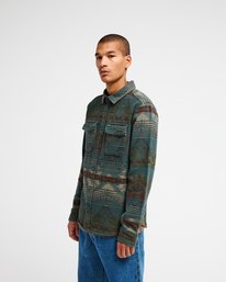 3 Dayshift Blanket Flannel Gr&ouml;n 23A053505 RVCA