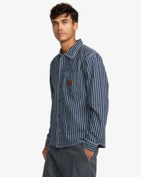 4 Dayshift Hickory - Chaqueta ligera tipo camisa para hombre Azul 23A053511 RVCA