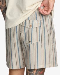 3 Exotica Seersucker Elastic 17" - Cal&ccedil;&otilde;es de banho para Homem Verde 23A101509 RVCA