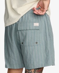 4 Sands 17" - Elastic Waist Walkshorts for Men Gray 23A101511 RVCA