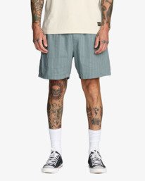 2 Sands 17" - Elastic Waist Walkshorts for Men Gray 23A101511 RVCA