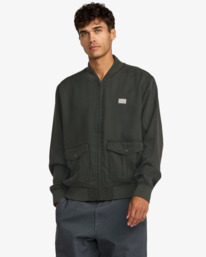 2 Vacancy - Chaqueta bomber para hombre Negro 23A153505 RVCA