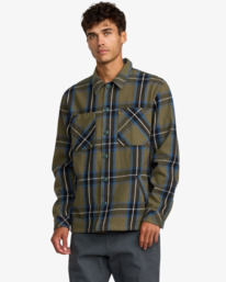 2 Flight Risk - Sobrecamisa para homem Verde 23A153506 RVCA