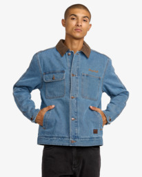 2 Post Dayshift - Chaqueta denim con forro de franela para hombre Azul 23A213506 RVCA