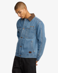 5 Post Dayshift - Chaqueta denim con forro de franela para hombre Azul 23A213506 RVCA