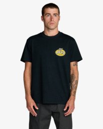 2 Speed Check - Short Sleeve T-Shirt for Men Black 23A351626 RVCA