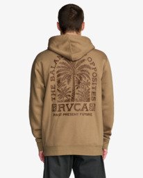 3 Palm Grove - Kapuzenpulli f&uuml;r M&auml;nner Braun 23A411603 RVCA
