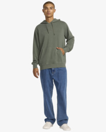 5 Ptc 2 - Sweatshirt com capuz para homem Verde 23A413503 RVCA