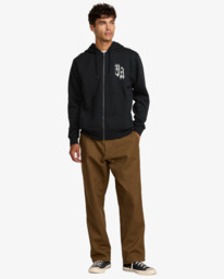 5 Benj Tiger Eyes - Sudadera con capucha y cremallera para hombre Negro 23A483507 RVCA